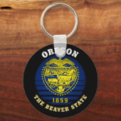OREGON BEAVER STATE FLAG SLEUTELHANGER (Voorkant)