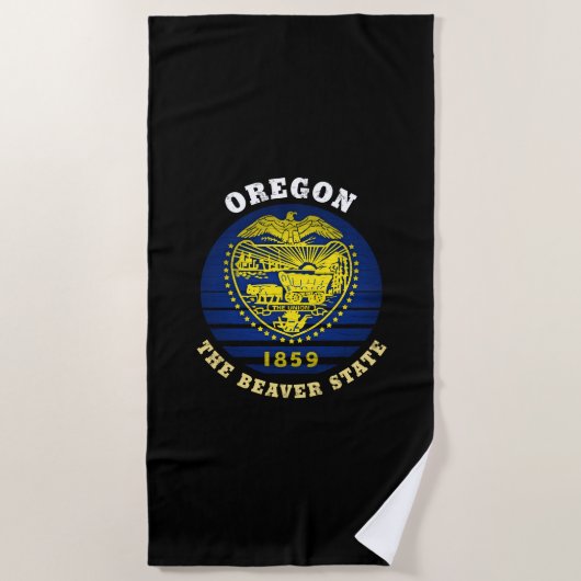 OREGON BEAVER STATE FLAG STRANDLAKEN (Voorkant)