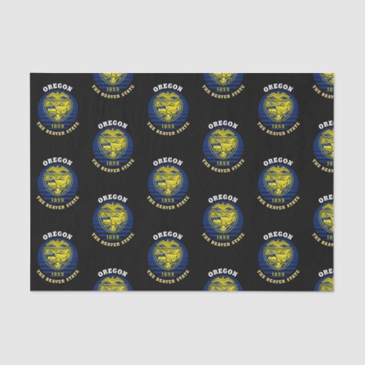 OREGON BEAVER STATE FLAG TISSUEPAPIER (Voorkant)