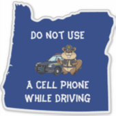 Oregon Beaver Trooper gebruikt geen cel tijdens he Sticker (Voorkant)