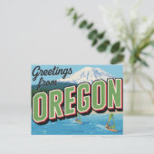 Oregon Berg Windsurfen Groeten Briefkaart (Staand voorkant)