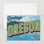 Oregon Berg Windsurfen Groeten Briefkaart (Voorkant / Achterkant)