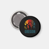 Oregon Bergen Retro Vintage Magneet (Voorkant / Achterkant)