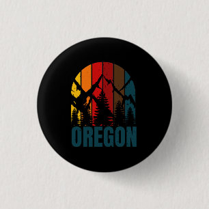 Oregon Bergen Retro Vintage Ronde Button 3,2 Cm