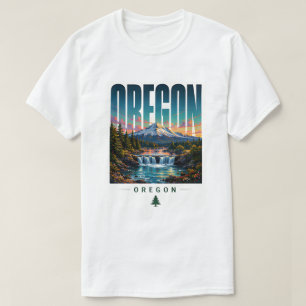 Oregon Bergwaterval Pacific Northwest Schoonheid T-shirt