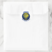 OREGON BEVER STAATSVLAG RONDE STICKER (Tas)