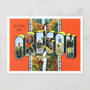 Oregon  Big Letters Briefkaart