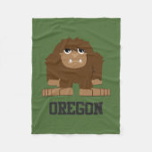 Oregon Bigfoot Fleece Deken (Voorkant)
