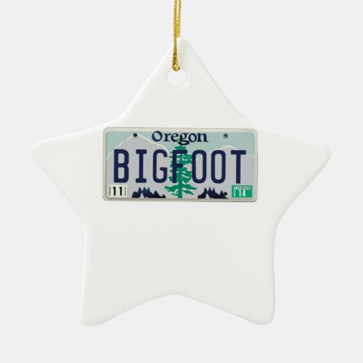 Oregon Bigfoot License Bord Keramisch Ornament (Voorkant)