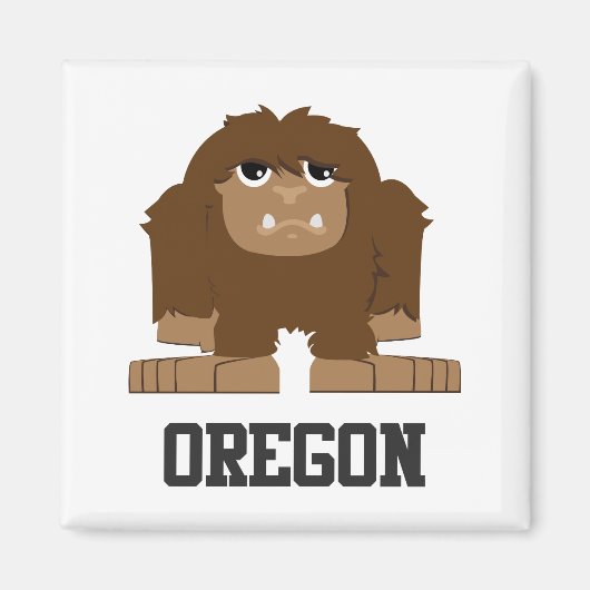 Oregon Bigfoot Magneet (Voorkant)