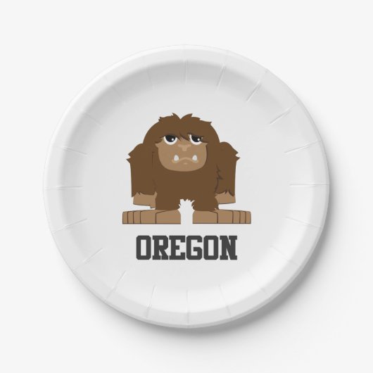 Oregon Bigfoot Papieren Bordje (Voorkant)
