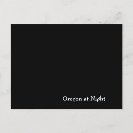 Oregon bij nacht briefkaart (Voorkant)