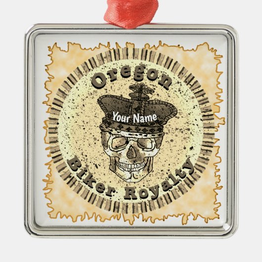 Oregon Biker  Metalen Ornament (Voorkant)