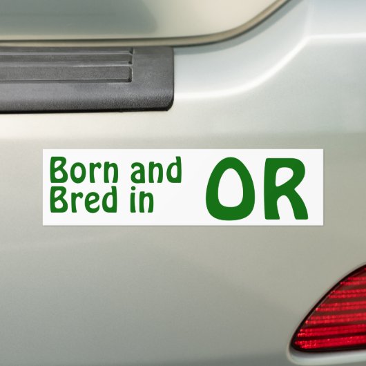 Oregon Bred (Bumper) ticker Bumpersticker (Op auto)
