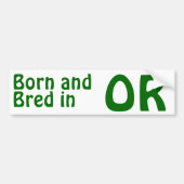 Oregon Bred (Bumper) ticker Bumpersticker (Voorkant)