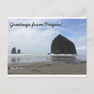 Oregon-Briefkaart: kanonstrand en hooistapelsteen Briefkaart