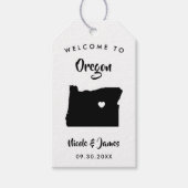 Oregon bruiloft welkomsttas Labels, kaart Cadeaulabel (Voorkant)