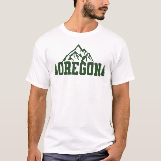 Oregon, Buiten, Oregonian, Boom, Berg T-shirt (Voorkant)