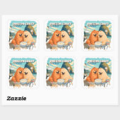 OREGON • Cannon Beach Chow Vierkante Sticker (Vel)