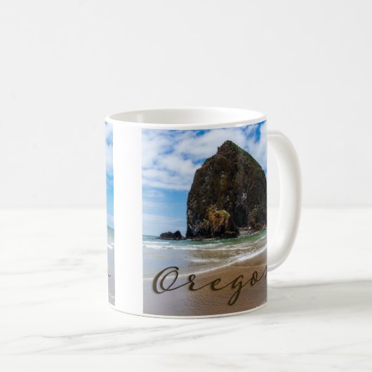Oregon Cannon Beach Haystack Rock Souvenir Mok (Voorkant rechts)