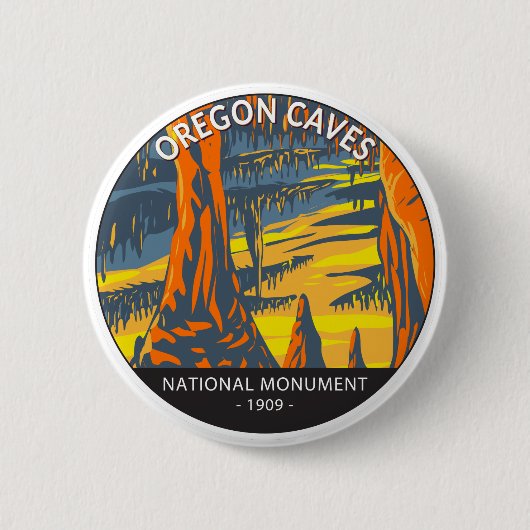 Oregon Caves National Monument Oregon Circle Ronde Button 5,7 Cm (Voorkant)