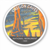 Oregon Caves National Monument Oregon Circle Sticker (Voorkant)
