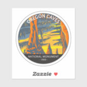 Oregon Caves National Monument Oregon Circle Sticker (Vel)