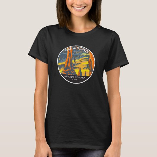 Oregon Caves National Monument Oregon Circle T-shirt (Voorkant)