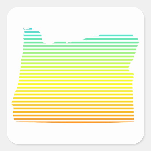oregon chill fade vierkante sticker (Voorkant)