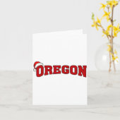 Oregon Christmas Santa Hat Retro Throwback Souveni Kaart (Gele Bloem)
