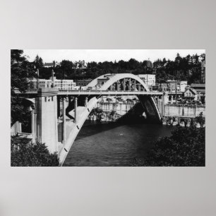 Oregon City, OF Highway Bridge over Willamette Poster