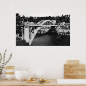 Oregon City, OF Highway Bridge over Willamette Poster (Keuken)