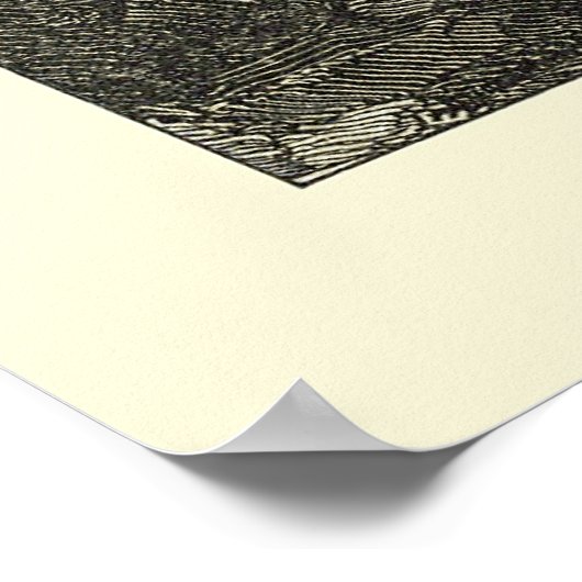 Oregon City, OF Panoramische Kaart - 1850 Poster (Hoek)