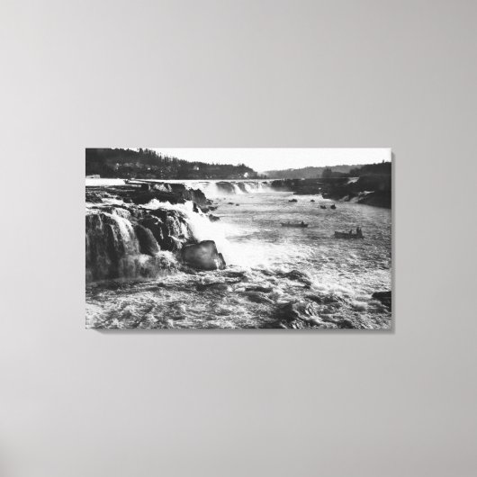 Oregon City, OF Zalm Vist op Willamette Canvas Afdruk (Voorkant)