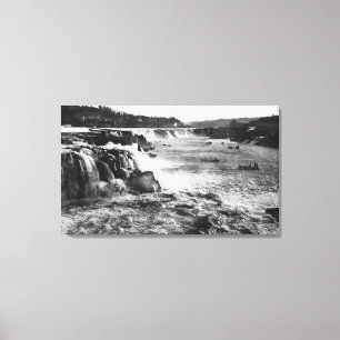 Oregon City, OF Zalm Vist op Willamette Canvas Afdruk