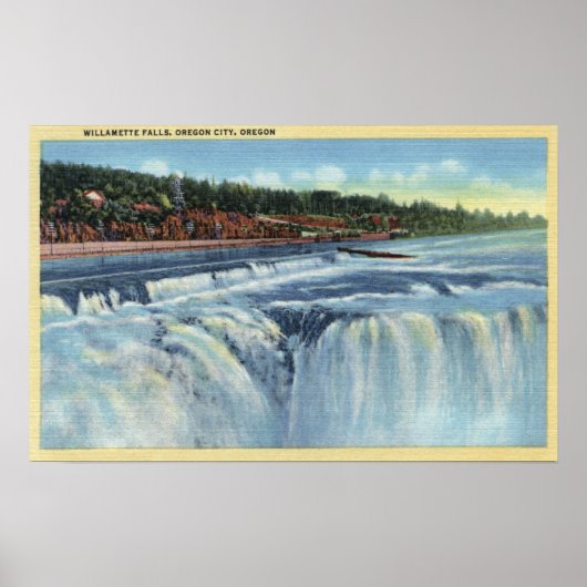 Oregon City, ORWillamette Herfsten ViewCity, OF Poster (Voorkant)