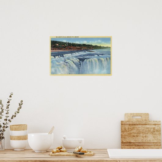 Oregon City, ORWillamette Herfsten ViewCity, OF Poster (Keuken)