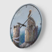 Oregon Coast Brown Pelican Coastal Seaside Ocean Grote Klok (Hoek)