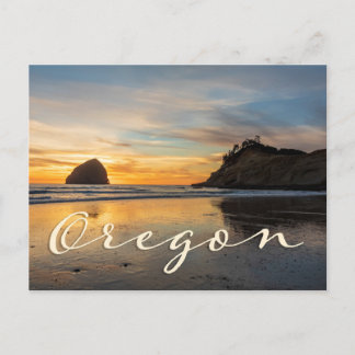 Oregon Coast Cape Kiwanda Sunset Souvenir Briefkaart