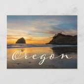 Oregon Coast Cape Kiwanda Sunset Souvenir Briefkaart (Voorkant)