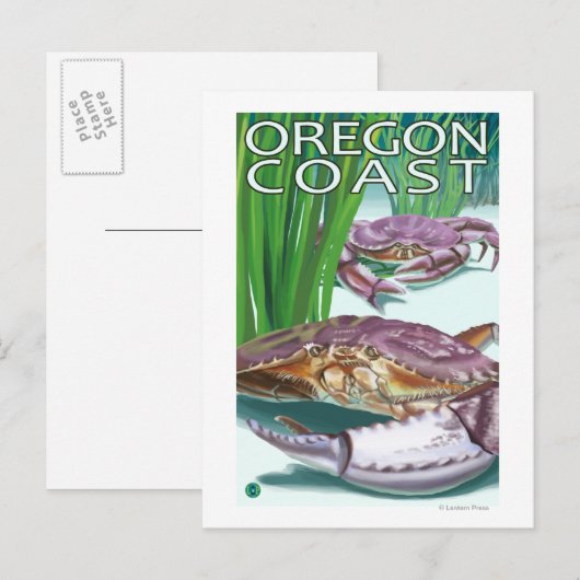 Oregon Coast Crab Briefkaart (Voorkant / Achterkant)