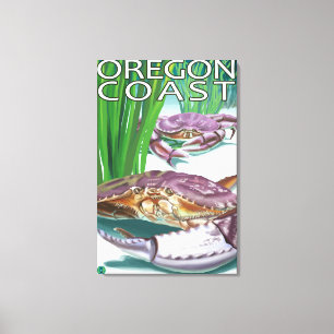 Oregon Coast Crab Canvas Afdruk