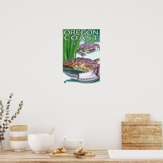 Oregon Coast Crab Poster (Keuken)