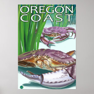 Oregon Coast Crab Poster