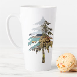 Oregon Coast Cutout Latte Mok
