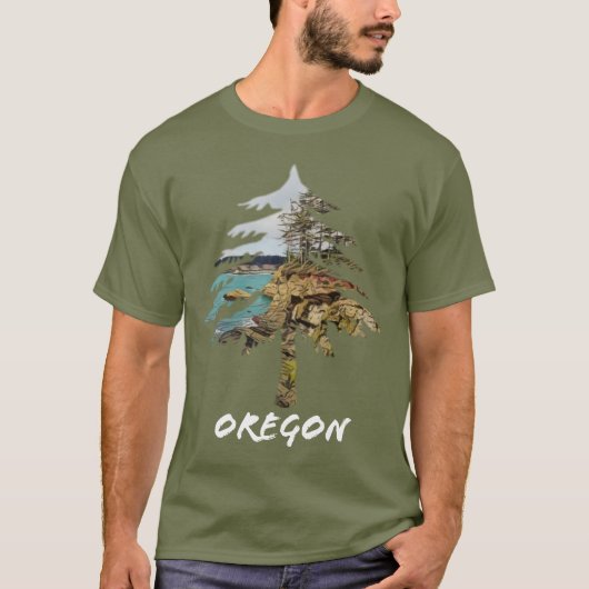 Oregon Coast Dark T-shirt (Voorkant)