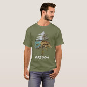 Oregon Coast Dark T-shirt (Voorkant volledig)