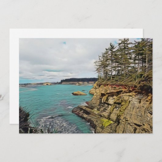 Oregon Coast Flat Hartelijk dank Bedankkaart (Voorkant / Achterkant)