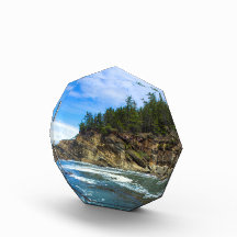 Oregon Coast Glass Desk Art