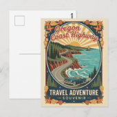 Oregon Coast Highway Retro Reis Briefkaart (Voorkant / Achterkant)